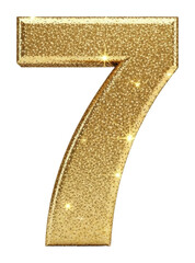 Celebration of number seven graphic design isolated on transparent background