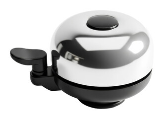 Ring bell action for notifications home or office metal design isolated on transparent background