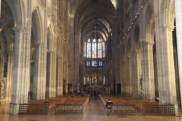 Basilique Saint Denis, basilique de style gothique, n&eacute;cropole royale, ville de Saint Denis, d&eacute;partement de Seine Saint Denis, France