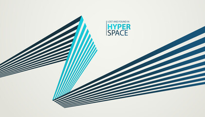 Obraz na płótnie Canvas Perspective 3D lines in dynamic motion vector abstract background, optical illusion of speed and force, aggressive and insane wallpaper, modern graphics.