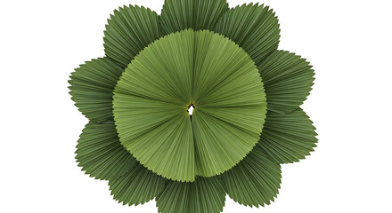 Green Leaf Pattern on White Background.
