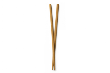 Wooden chopsticks creating asian dining cultural experience, a pair of eating utensils on transparent background