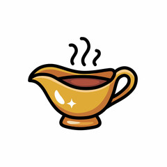 Cartoon Gravy Boat Illustration for Culinary and Food Concepts