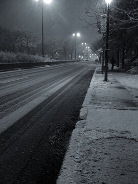 A road in winter