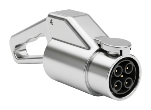 Electric charging station connector urban product technology isolated on transparent background