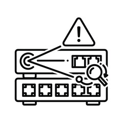 Black and white icon representing a table or chart with technical labels like ifaformation, fatmald, and nutrient isolated on