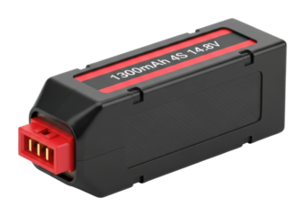 Drone battery 1300mah charge technology hub product isolated on transparent background