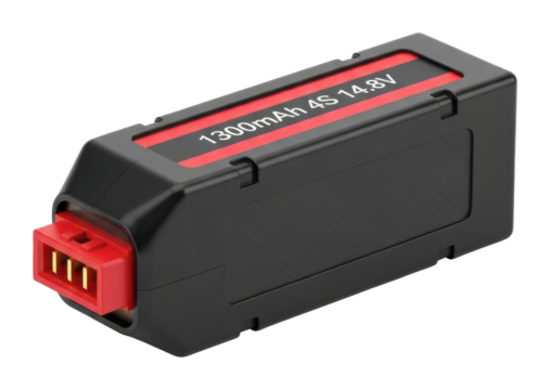 Drone battery 1300mah charge technology hub product isolated on transparent background