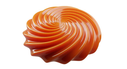 Swirling orange spiral design a captivating visual element.