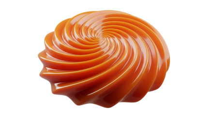 Swirling orange spiral design a captivating visual element.