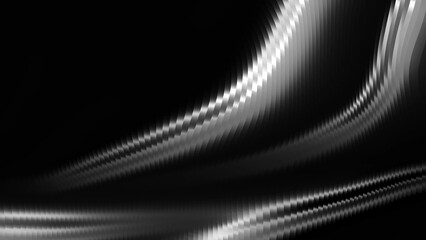 Ribbed glass background with abstract waves and glossy gradient line noise textures in black and white, perfect for modern design, digital surfaces, decorative patterns, architectural 4k
