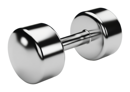 Weightlifting action gym exercise equipment view isolated on transparent background