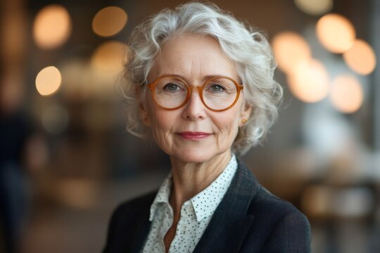 Senior businesswoman looking at camera with a confident smile