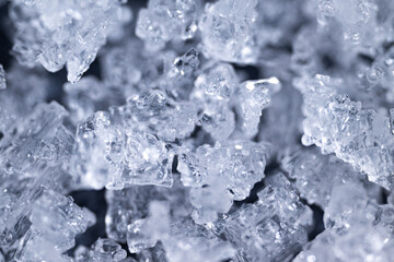 소금 결정 접사