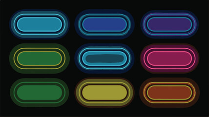 set of glossy web buttons vector icons design