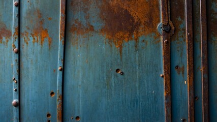 Rusty Distressed Metal Plate Texture With Weathered Corrosion Details
