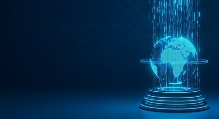 Stunning digital globe with futuristic tech aesthetic for international business concepts and global connectivity solutions perfect for tech startups