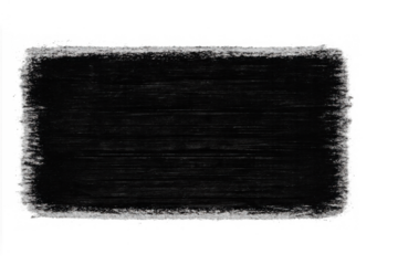 Black brush stroke paint texture element on transparent background creating an abstract grunge design