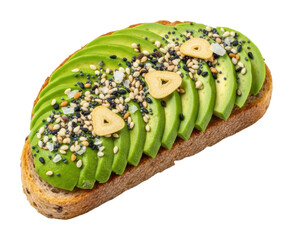 Delicious avocado toast recipe kitchen food bright fresh isolated on transparent background