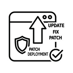 Software system update, security fix, and patch deployment process vector