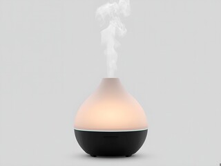 Elegant aromatherapy diffuser releasing calming mist for a serene modern home spa experience