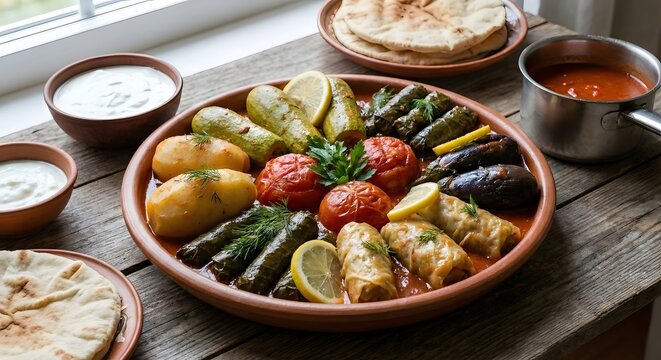 Egyptian mahashi, dolma, vegetable stuffed rice