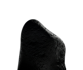 Abstract black shape minimalist isolated on transparent background