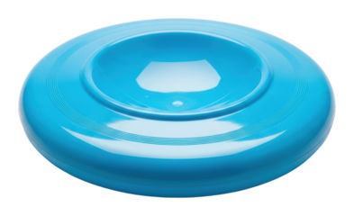 Outdoor frisbee fun colorful blue discs in the park joyful vibes isolated on transparent background