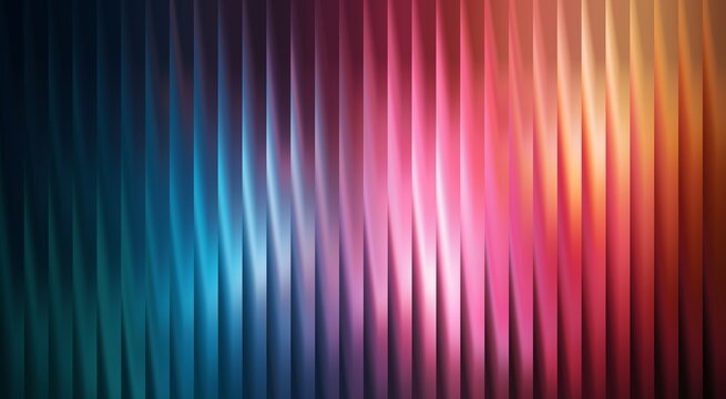 Abstract and colorful lines in gradient hues creating a visually appealing pattern. The image is a gradient color pattern with vertical line