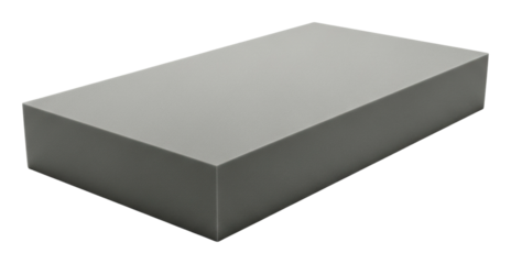 Concrete block construction site in bright daylight side view isolated on transparent background