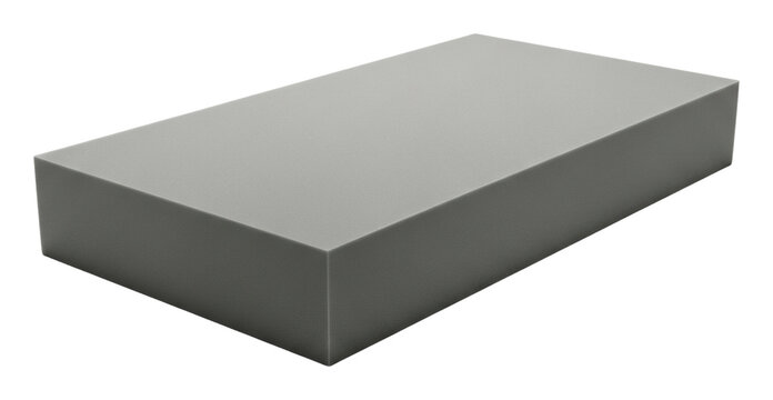 Concrete block construction site in bright daylight side view isolated on transparent background