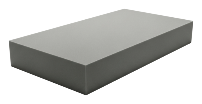 Concrete block construction site in bright daylight side view isolated on transparent background