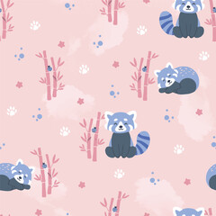 Seamless Teddy bear pattern design for woman apparel such as nightwear, sweatshirt, t-shirt, knitwear and other uses.Little princess seamless pattern. Cute icons. Repeat pattern for kids.   © colorloom