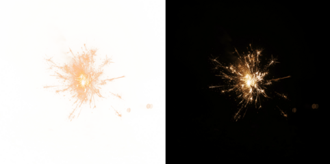 Champagne gold sparkles firework PNG. Magic glitter burst.