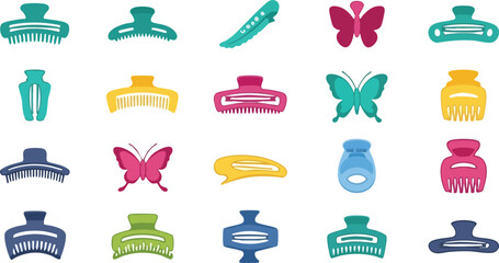 Vibrant Collection Colorful Hair Clips and Accessories for Stylish Hairdos