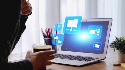 Concept of managing online folders with digital file organization, cloud storage, and secure sharing. Online folders improve workflow, online folders ensure access control. Gist - Powered by Adobe