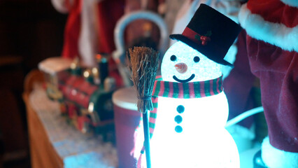 Christmas Decoration Filler Shot - Snowman Glowing