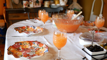 Thanksgiving Dinner Series - Large Table with Plates Set