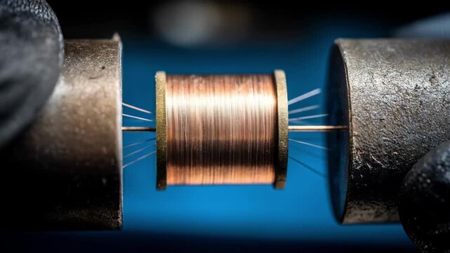 Technician performing cathode rodding maintenance on a graphitic rod focusing on surface cleaning to enhance current conductivity during industrial operations.