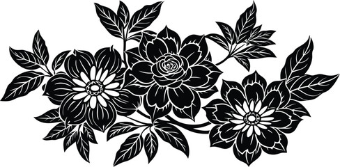 Flower Outline Illustrations – Botanical Line Art, Floral Sketches, Minimalist Flower Drawing Set, Hand-Drawn Botanical Outlines for Coloring Pages, Design Elements, Logos, and Craft Projects