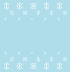 Snowflake pattern on a light blue background