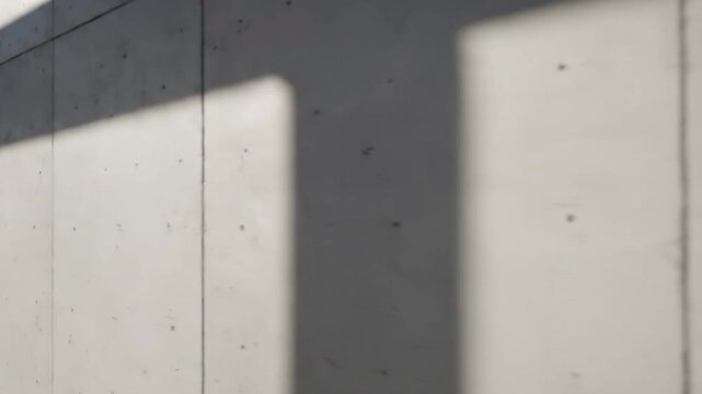 Sunlight casting dramatic shadows on a textured concrete wall, creating a modern aesthetic background