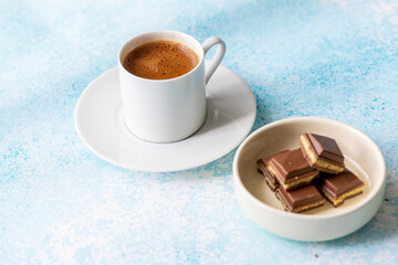 Close-Up of Dubai Chocolate and Turkish Coffee
