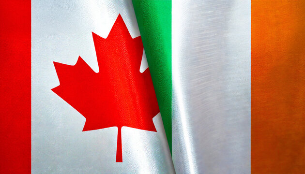 カナダの国旗とアイルランドの国旗(canada flag & Ireland flag.)
