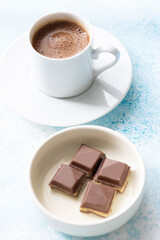 Close-Up of Dubai Chocolate and Turkish Coffee