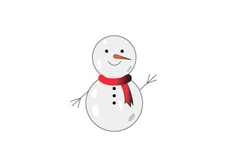 Snowman Christmas Vector Illustration