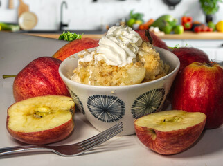 homemade apple crumble