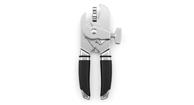 Essential silver can opener ready for kitchen duty, promising easy meal prep and quick access to pantry staples for busy cooks and families