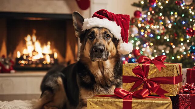 Forget the elves; this Christmas, it&rsquo;s all about a German Shepherd in a Santa hat, bringing the spirit of the season right to your living room!