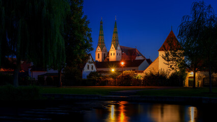 Historic church of Beilngries at night